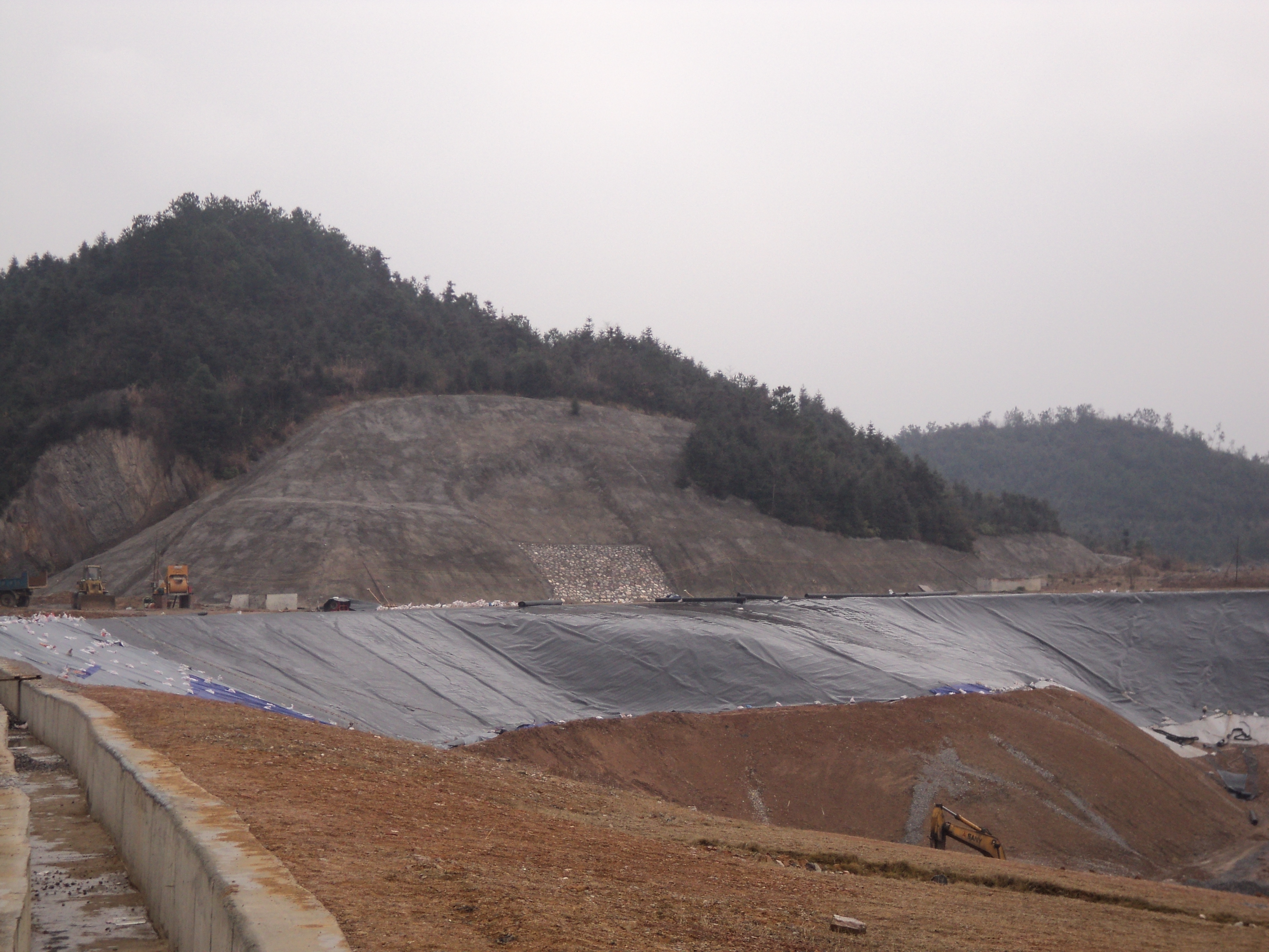 بطانة مكب النفايات hdpe